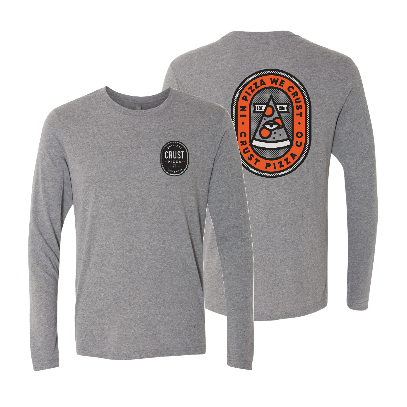 Next Level - Triblend Long Sleeve Crew - In Pizza We Crust