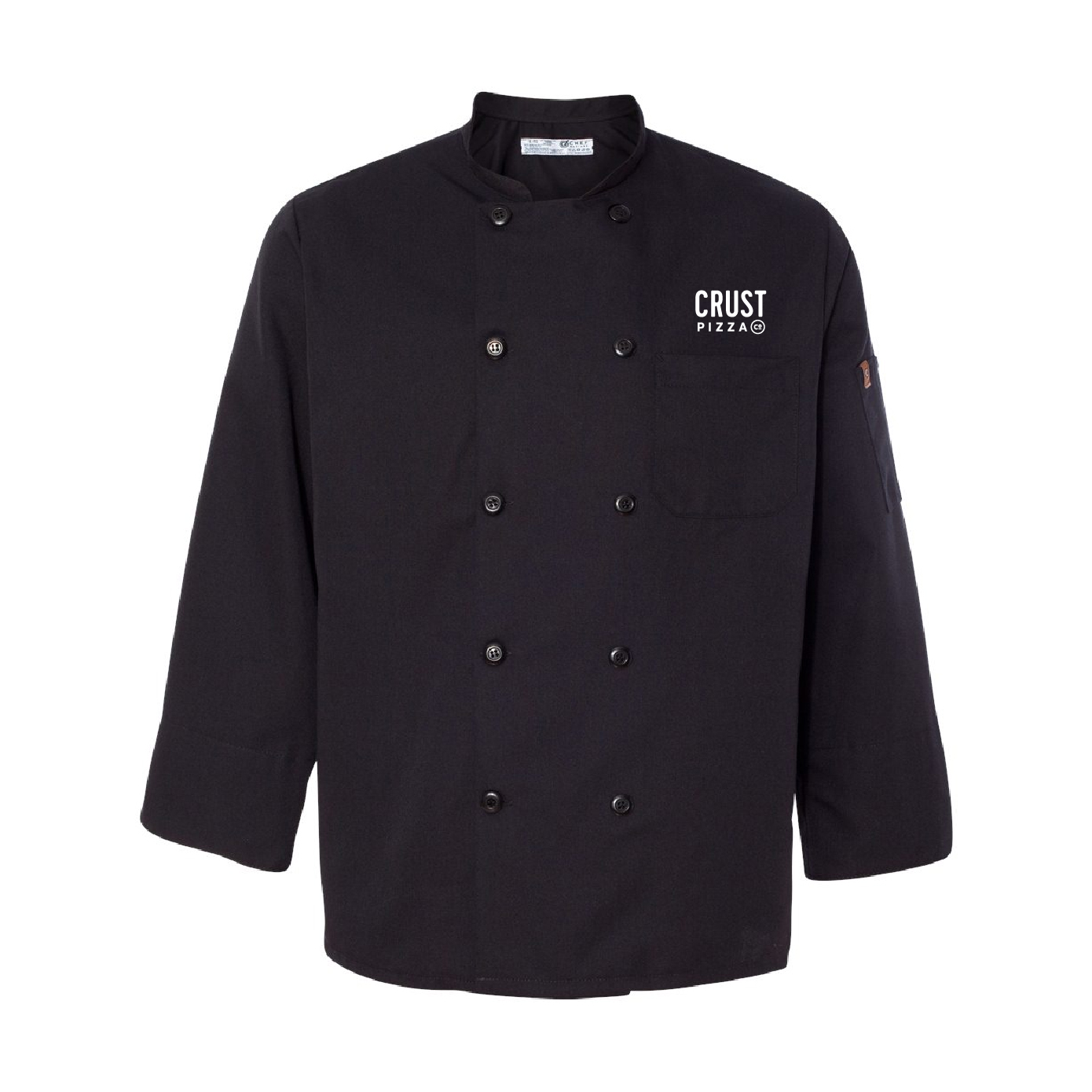 Chef Designs - Ten Pearl Button Black Chef Coat